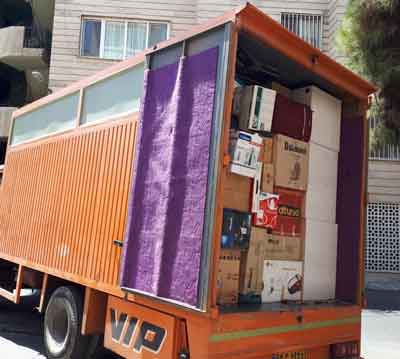 حمل اثاثیه به جاسک با کامیونت مسقف