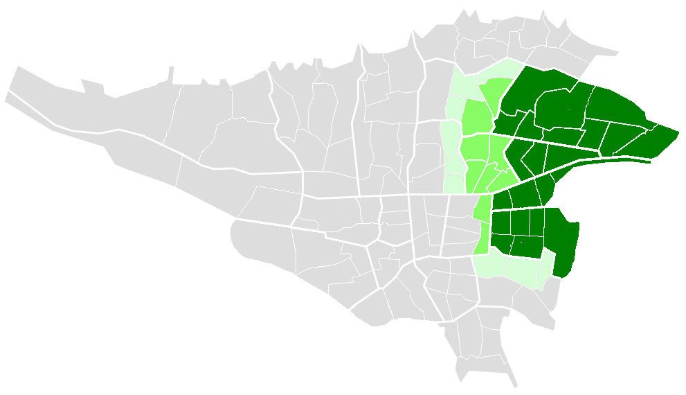 مناطق شهرداری شرق تهران